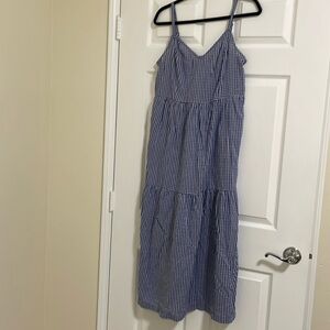 Old Navy Blue and White Gingham Dress M